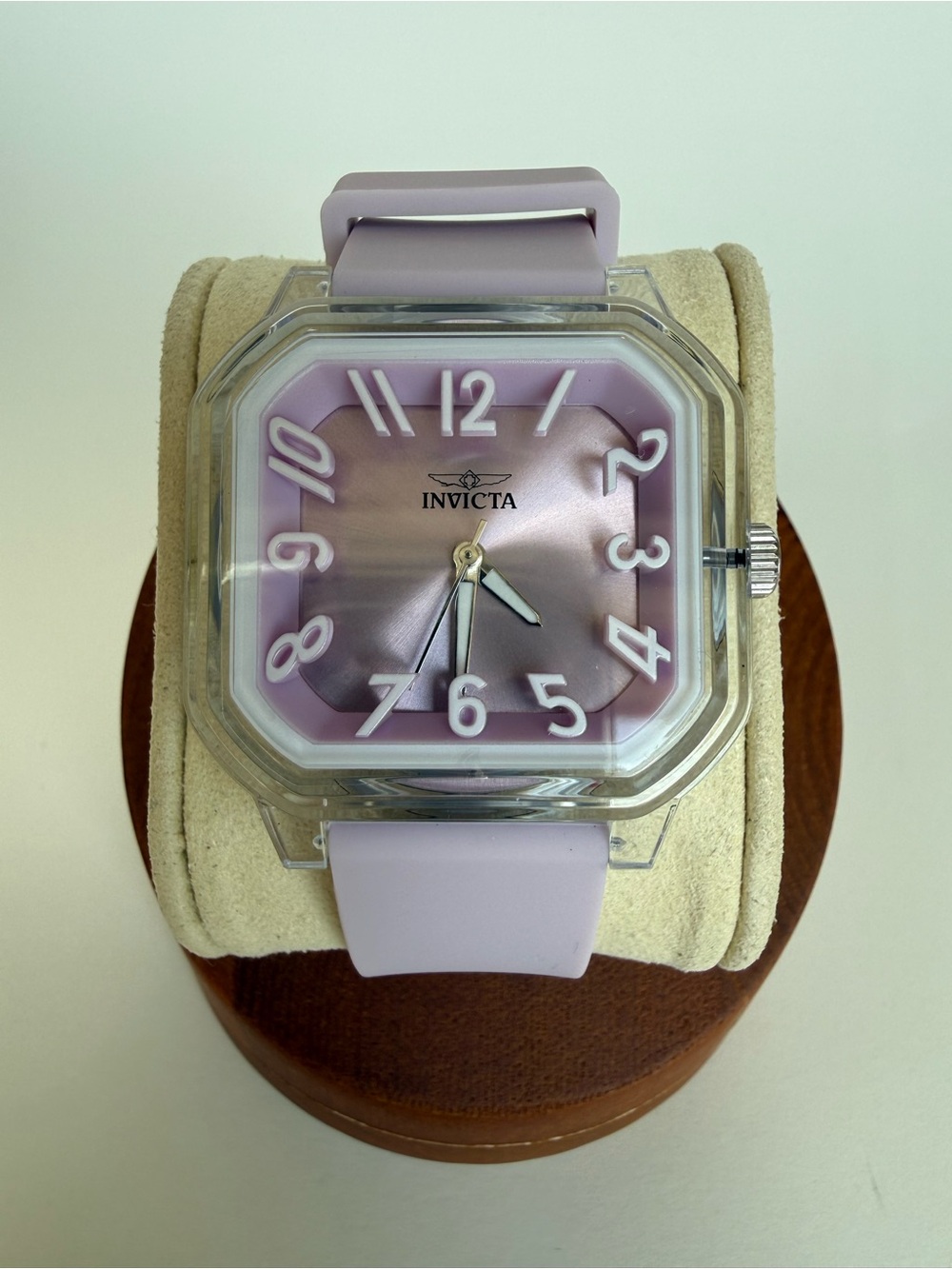 Invicta Women's Lilac Square Dial Silicone Strap Watch
